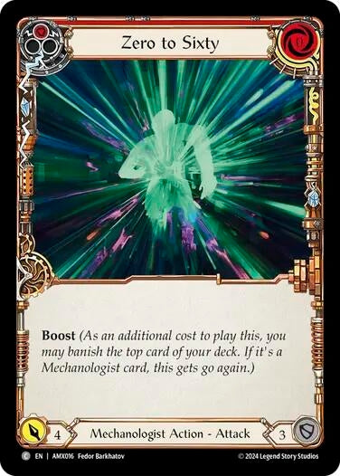 Image for Zero to Sixty (Red) (Armory Deck: Maxx Nitro) (AMX016) - Flesh and Blood TCG