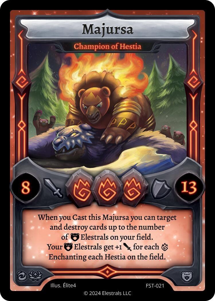 Image for Majursa - Champion of Hestia (Divine Champions: Firestorm) (FST-021) - Elestrals
