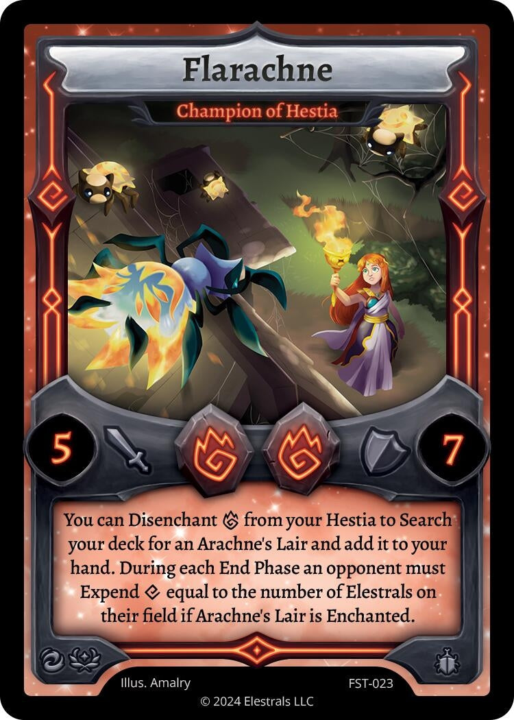 Image for Flarachne - Champion of Hestia (Divine Champions: Firestorm) (FST-023) - Elestrals