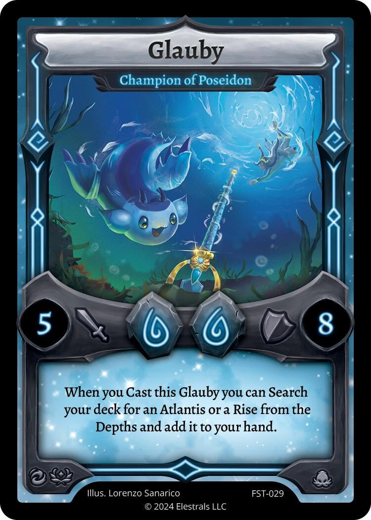 Image for Glauby - Champion of Poseidon (Divine Champions: Firestorm) (FST-029) - Elestrals