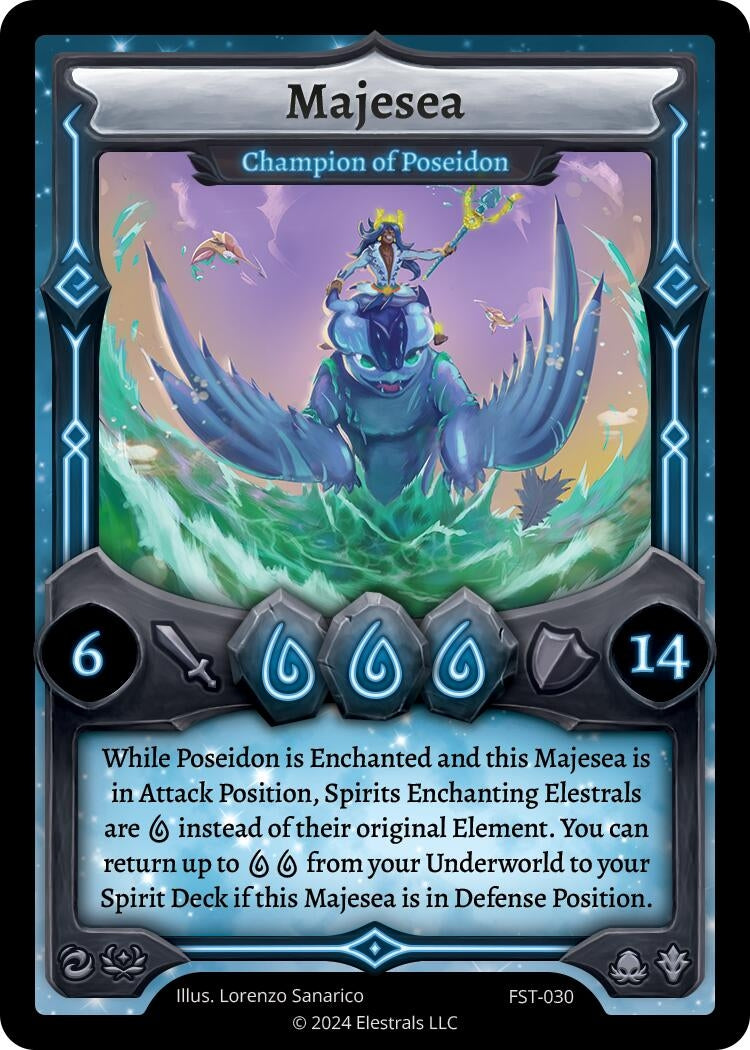 Image for Majesea - Champion of Poseidon (Divine Champions: Firestorm) (FST-030) - Elestrals