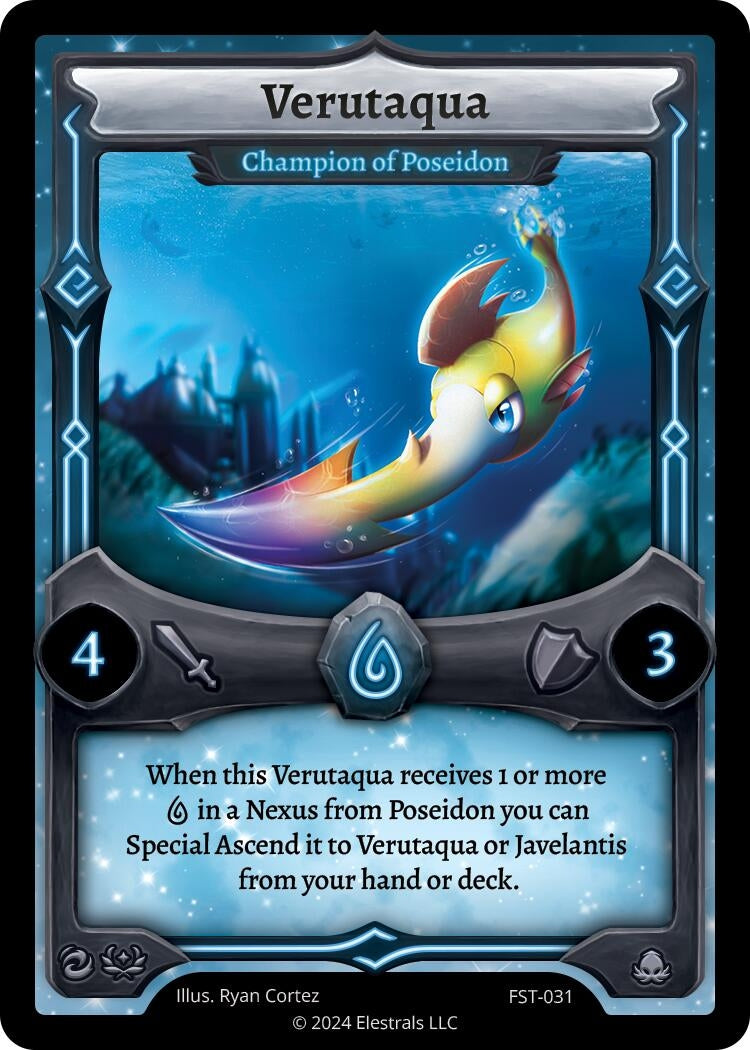 Image for Verutaqua - Champion of Poseidon (Divine Champions: Firestorm) (FST-031) - Elestrals