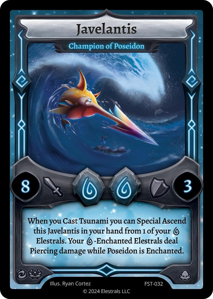 Image for Javelantis - Champion of Poseidon (Divine Champions: Firestorm) (FST-032) - Elestrals