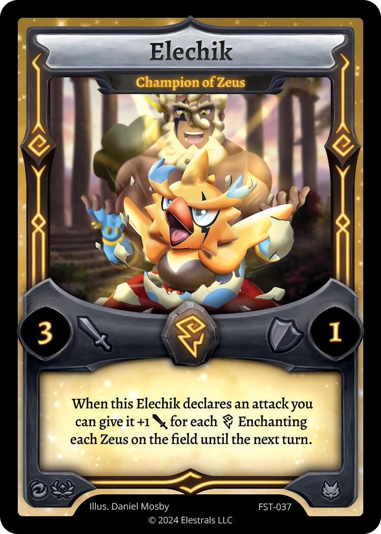 Image for Elechik - Champion of Zeus (Divine Champions: Firestorm) (FST-037) - Elestrals