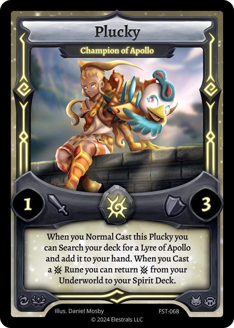 Image for Plucky - Champion of Apollo (Divine Champions: Firestorm) (FST-068) - Elestrals