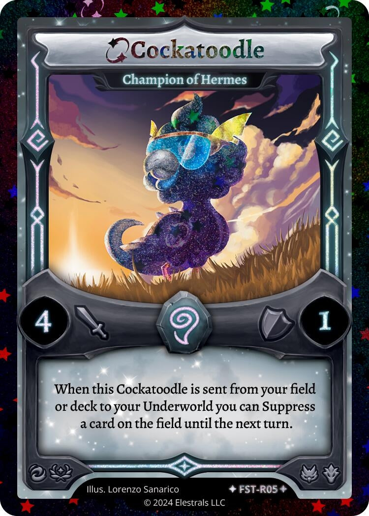Image for Cockatoodle - Champion of Hermes (Stellar) (Divine Champions: Firestorm) (FST-R05) - Elestrals
