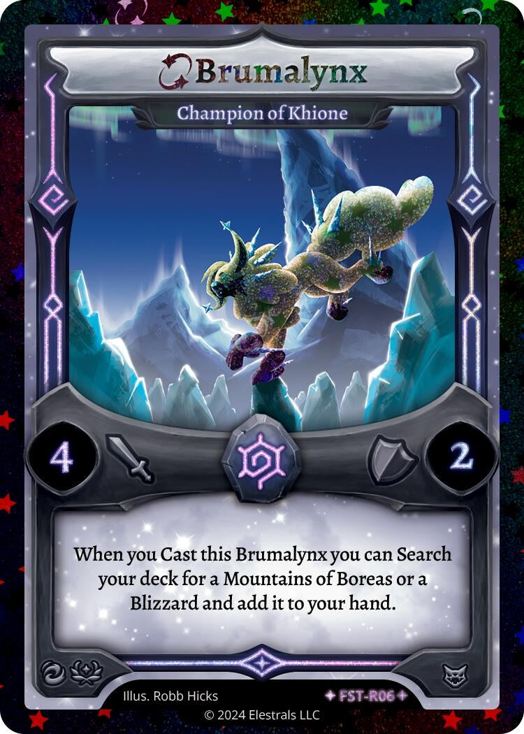 Image for Brumalynx - Champion of Khione (Stellar) (Divine Champions: Firestorm) (FST-R06) - Elestrals