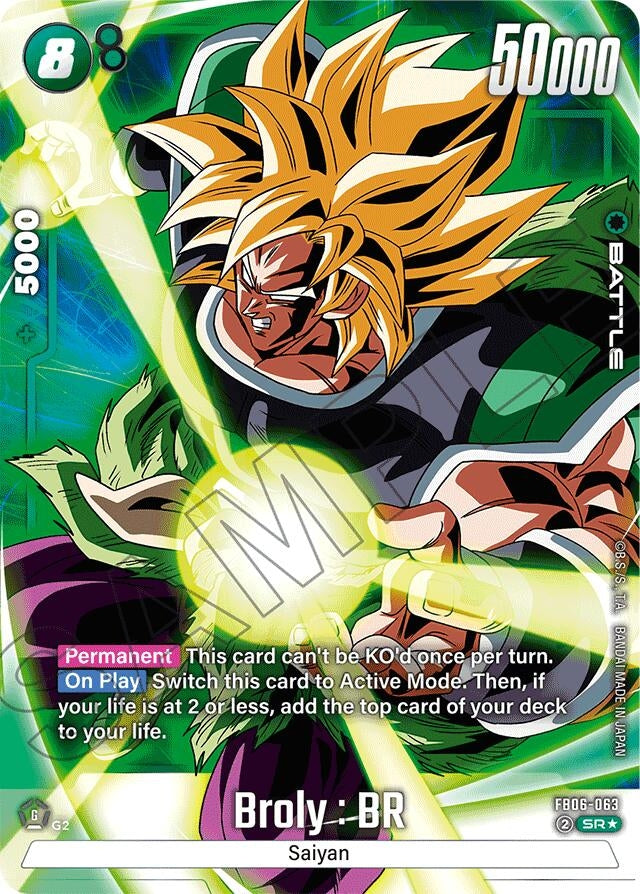 Image for Broly : BR - FB06-063 (Alternate Art) (Rivals Clash) (FB06-063) - Dragon Ball Super: Fusion World