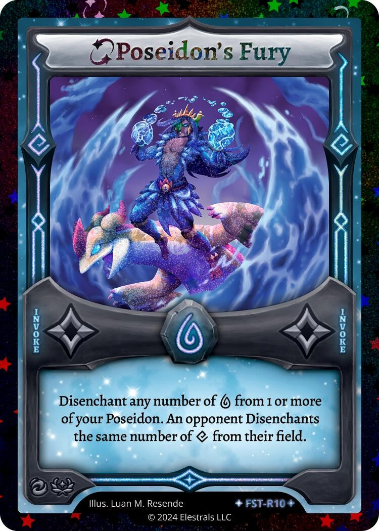 Image for Poseidon's Fury (Stellar) (Divine Champions: Firestorm Starter Decks) (FST-R10) - Elestrals