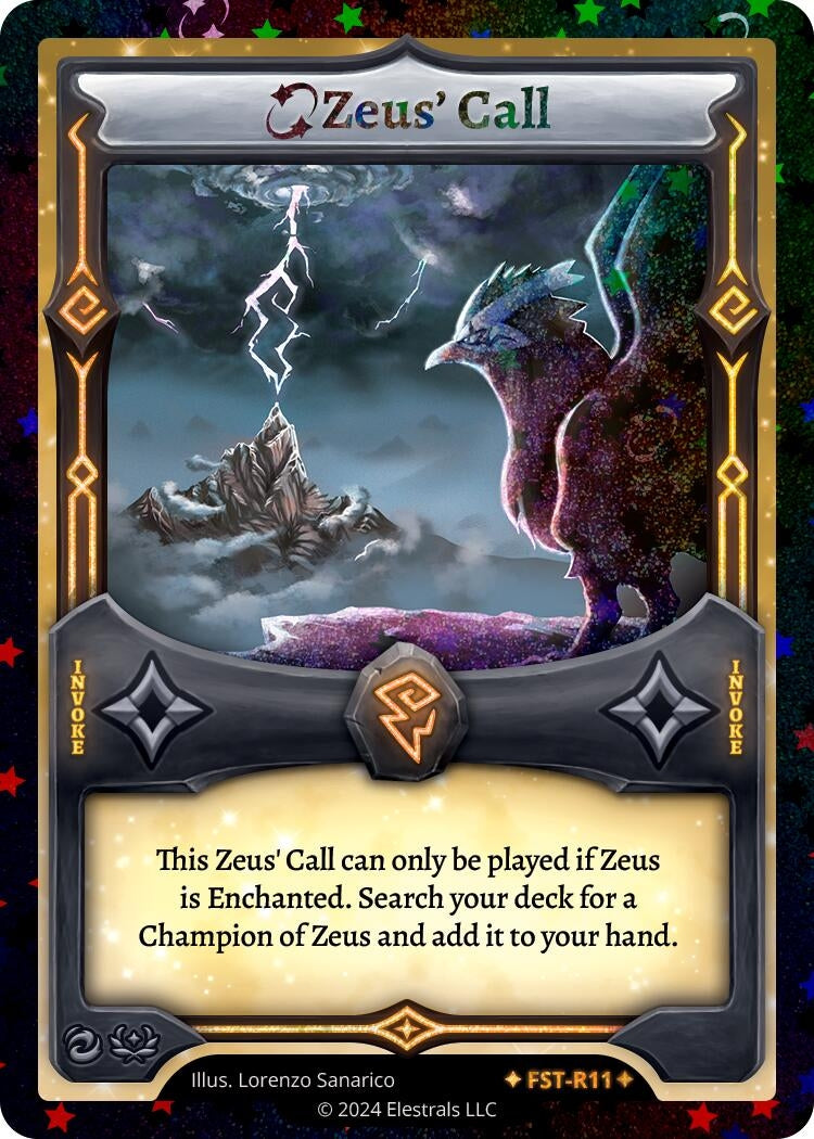 Image for Zeus' Call (Stellar) (Divine Champions: Firestorm Starter Decks) (FST-R11) - Elestrals