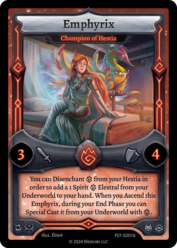 Image for Emphyrix - Champion of Hestia (Divine Champions: Firestorm Starter Decks) (FST-SD016) - Elestrals