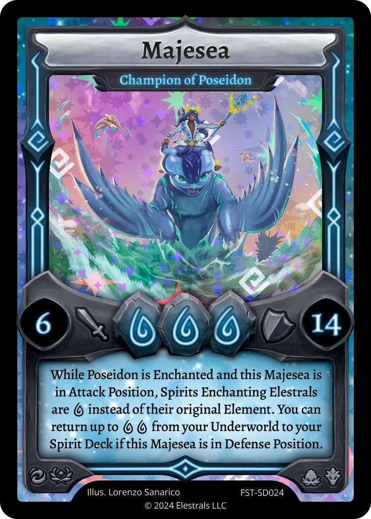 Image for Majesea - Champion of Poseidon (Divine Champions: Firestorm Starter Decks) (FST-SD024) - Elestrals