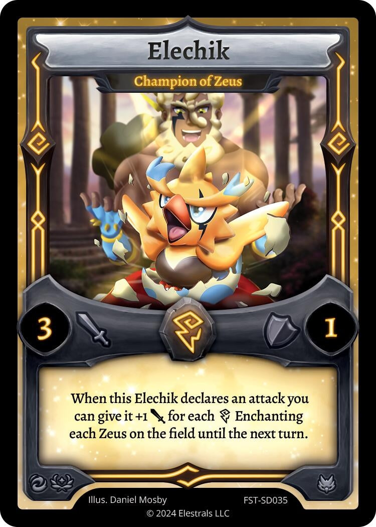 Image for Elechik - Champion of Zeus (Divine Champions: Firestorm Starter Decks) (FST-SD035) - Elestrals