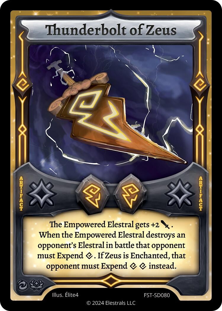 Image for Thunderbolt of Zeus (Divine Champions: Firestorm Starter Decks) (FST-SD080) - Elestrals