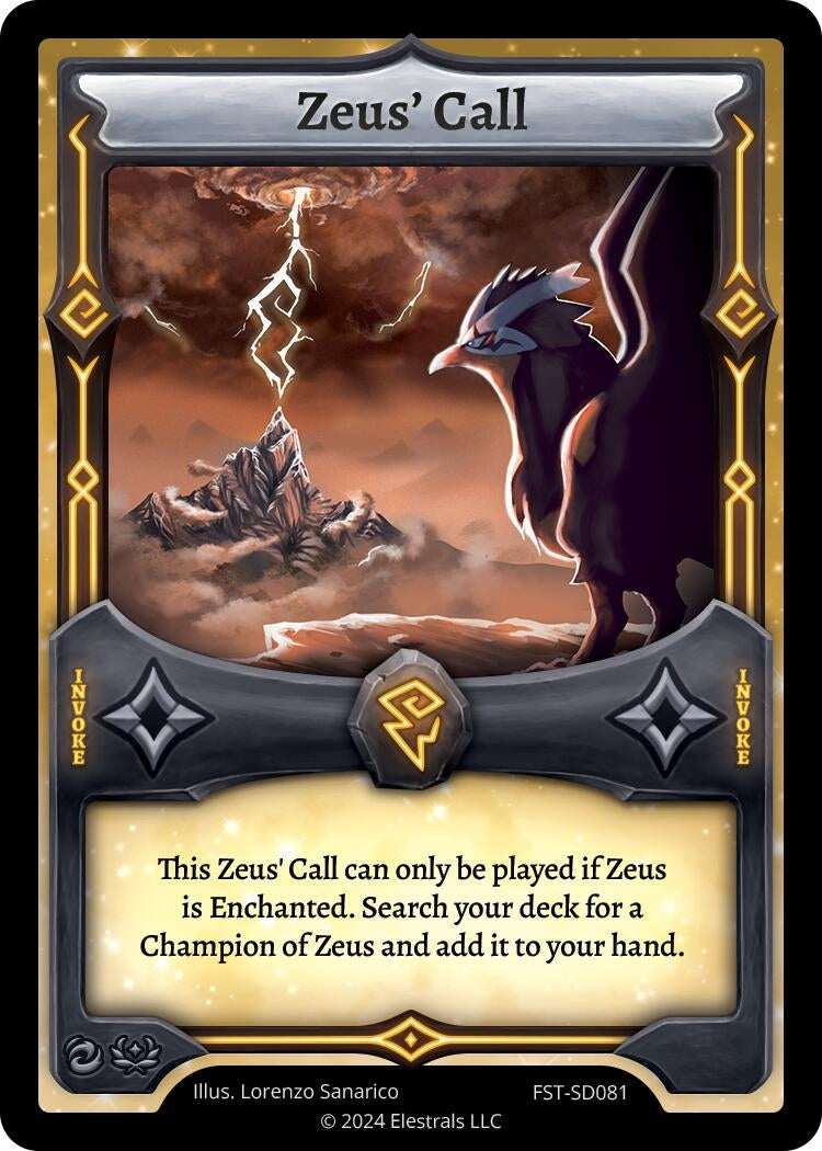 Image for Zeus' Call (Divine Champions: Firestorm Starter Decks) (FST-SD081) - Elestrals