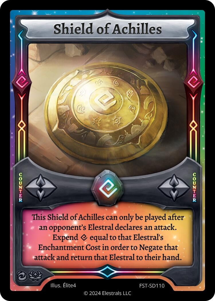 Image for Shield of Achilles (Divine Champions: Firestorm Starter Decks) (FST-SD110) - Elestrals