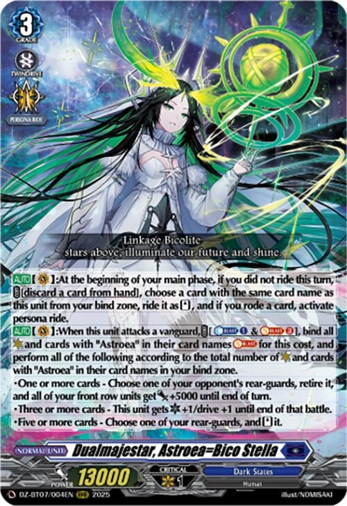 Image for Dualmajestar, Astroea=Bico Stella (DZ-BT07: Moon Fangs & Cerulean Blaze) (DZ-BT07/004EN) - Cardfight Vanguard