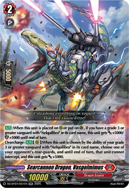 Image for Searcannon Dragon, Vasgolmimus (DZ-BT07: Moon Fangs & Cerulean Blaze) (DZ-BT07/031EN) - Cardfight Vanguard