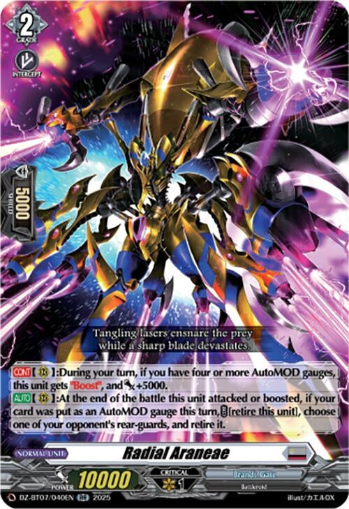 Image for Radial Araneae (DZ-BT07: Moon Fangs & Cerulean Blaze) (DZ-BT07/040EN) - Cardfight Vanguard