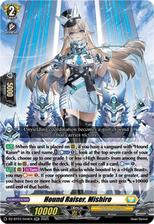 Image for Hound Raiser, Mishiro (DZ-BT07: Moon Fangs & Cerulean Blaze) (DZ-BT07/044EN) - Cardfight Vanguard