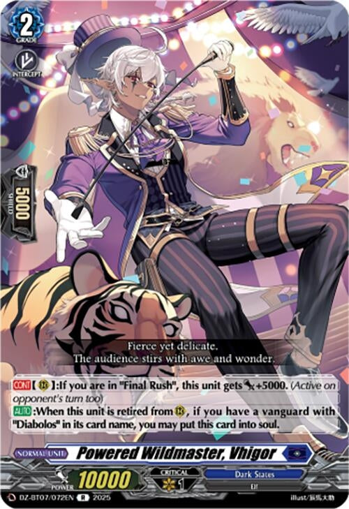 Image for Powered Wildmaster, Vhigor (DZ-BT07: Moon Fangs & Cerulean Blaze) (DZ-BT07/072EN) - Cardfight Vanguard