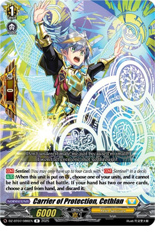 Image for Carrier of Protection, Cethlan (DZ-BT07: Moon Fangs & Cerulean Blaze) (DZ-BT07/086EN) - Cardfight Vanguard