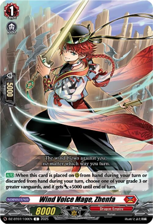 Image for Wind Voice Mage, Zhenfa (DZ-BT07: Moon Fangs & Cerulean Blaze) (DZ-BT07/100EN) - Cardfight Vanguard