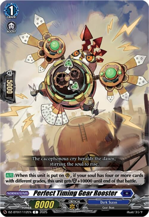 Image for Perfect Timing Gear Rooster (DZ-BT07: Moon Fangs & Cerulean Blaze) (DZ-BT07/112EN) - Cardfight Vanguard