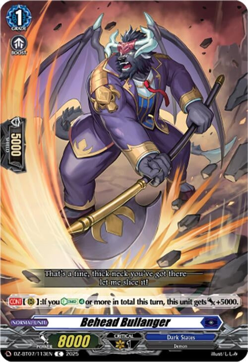 Image for Behead Bullanger (DZ-BT07: Moon Fangs & Cerulean Blaze) (DZ-BT07/113EN) - Cardfight Vanguard