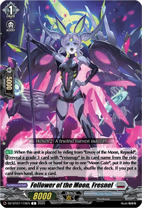 Image for Follower of the Moon, Fresnel (DZ-BT07: Moon Fangs & Cerulean Blaze) (DZ-BT07/119EN) - Cardfight Vanguard