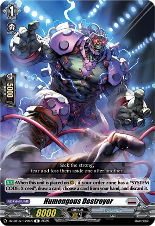 Image for Humongous Destroyer (DZ-BT07: Moon Fangs & Cerulean Blaze) (DZ-BT07/120EN) - Cardfight Vanguard