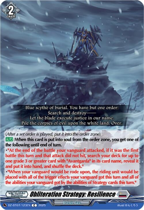 Image for Obliteration Strategy: Resilience (DZ-BT07: Moon Fangs & Cerulean Blaze) (DZ-BT07/123EN) - Cardfight Vanguard