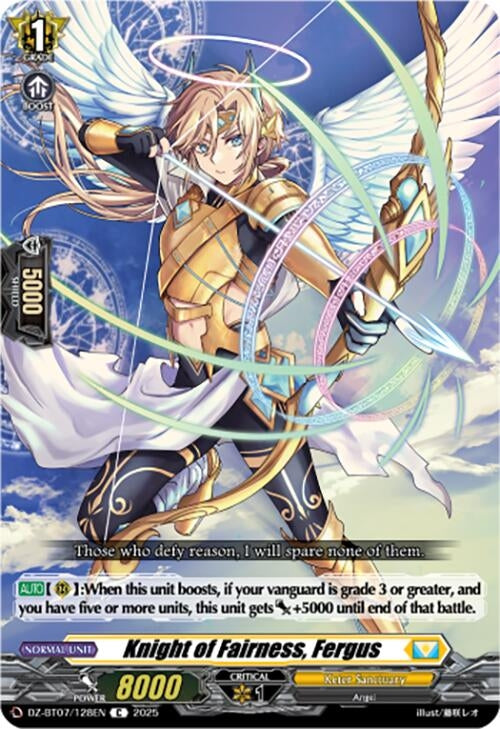 Image for Knight of Fairness, Fergus (DZ-BT07: Moon Fangs & Cerulean Blaze) (DZ-BT07/128EN) - Cardfight Vanguard