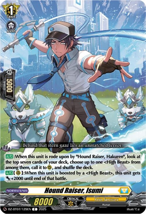 Image for Hound Raiser, Isumi (DZ-BT07: Moon Fangs & Cerulean Blaze) (DZ-BT07/129EN) - Cardfight Vanguard