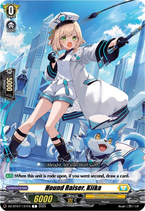 Image for Hound Raiser, Kiika (DZ-BT07: Moon Fangs & Cerulean Blaze) (DZ-BT07/131EN) - Cardfight Vanguard