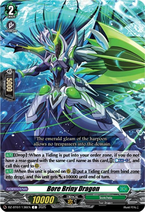 Image for Bore Briny Dragon (DZ-BT07: Moon Fangs & Cerulean Blaze) (DZ-BT07/136EN) - Cardfight Vanguard