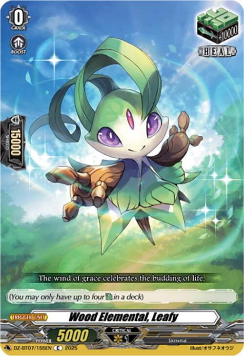 Image for Wood Elemental, Leafy (DZ-BT07: Moon Fangs & Cerulean Blaze) (DZ-BT07/155EN) - Cardfight Vanguard