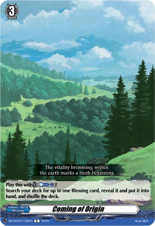 Image for Coming of Origin (DZ-BT07: Moon Fangs & Cerulean Blaze) (DZ-BT07/156EN) - Cardfight Vanguard