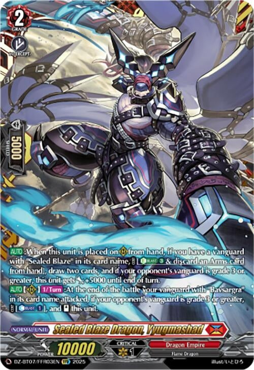 Image for Sealed Blaze Dragon, Yyugmashad (FFR) (DZ-BT07: Moon Fangs & Cerulean Blaze) (DZ-BT07/FFR03EN) - Cardfight Vanguard