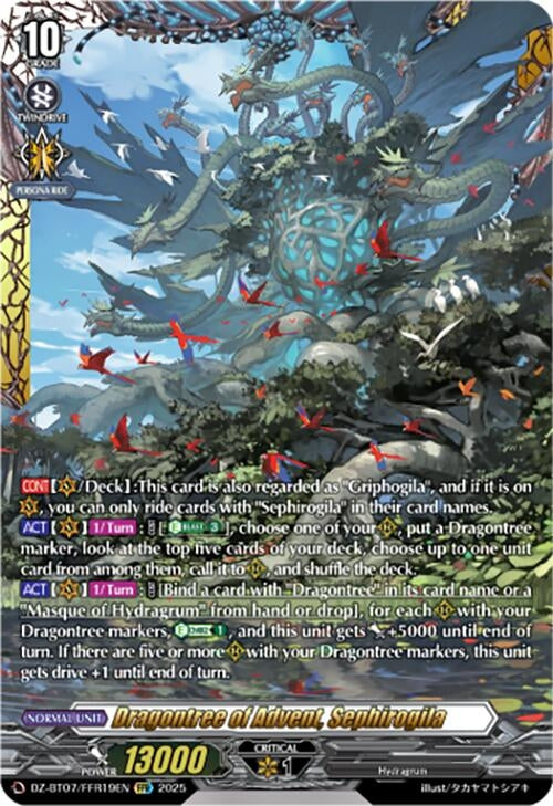 Image for Dragontree of Advent, Sephirogila (FFR) (DZ-BT07: Moon Fangs & Cerulean Blaze) (DZ-BT07/FFR19EN) - Cardfight Vanguard