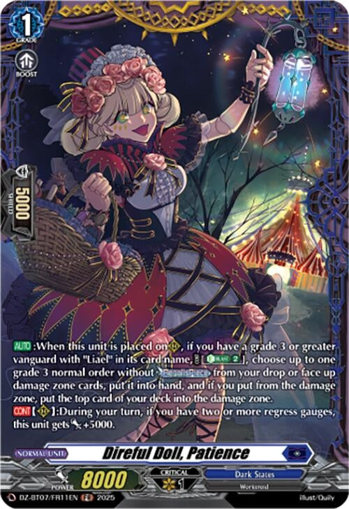 Image for Direful Doll, Patience (FR) (DZ-BT07: Moon Fangs & Cerulean Blaze) (DZ-BT07/FR11EN) - Cardfight Vanguard