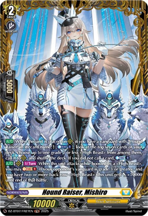 Image for Hound Raiser, Mishiro (FR) (DZ-BT07: Moon Fangs & Cerulean Blaze) (DZ-BT07/FR27EN) - Cardfight Vanguard