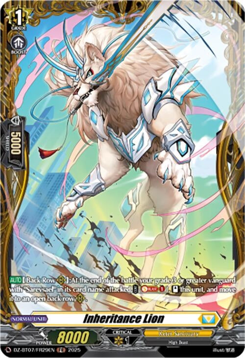 Image for Inheritance Lion (FR) (DZ-BT07: Moon Fangs & Cerulean Blaze) (DZ-BT07/FR29EN) - Cardfight Vanguard