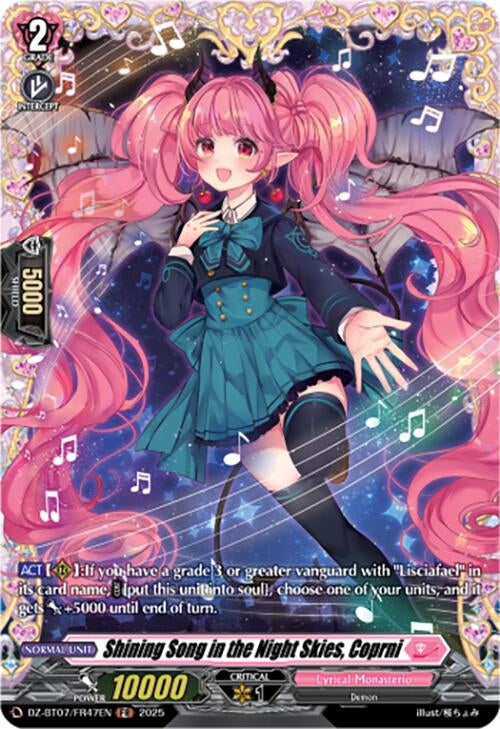 Image for Shining Song in the Night Skies, Coprni (FR) (DZ-BT07: Moon Fangs & Cerulean Blaze) (DZ-BT07/FR47EN) - Cardfight Vanguard