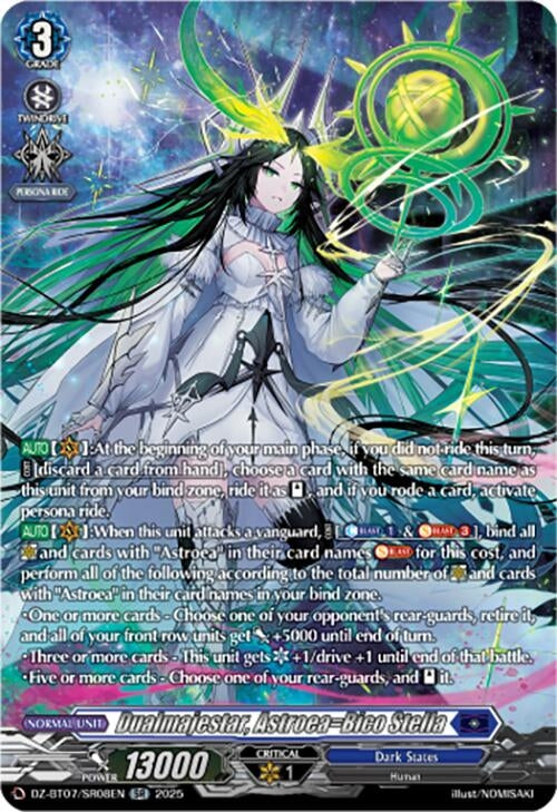 Image for Dualmajestar, Astroea=Bico Stella (SR) (DZ-BT07: Moon Fangs & Cerulean Blaze) (DZ-BT07/SR08EN) - Cardfight Vanguard