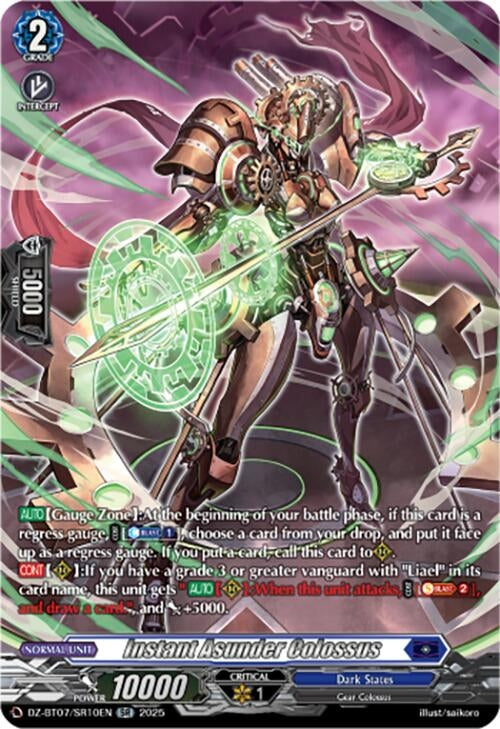 Image for Instant Asunder Colossus (SR) (DZ-BT07: Moon Fangs & Cerulean Blaze) (DZ-BT07/SR10EN) - Cardfight Vanguard