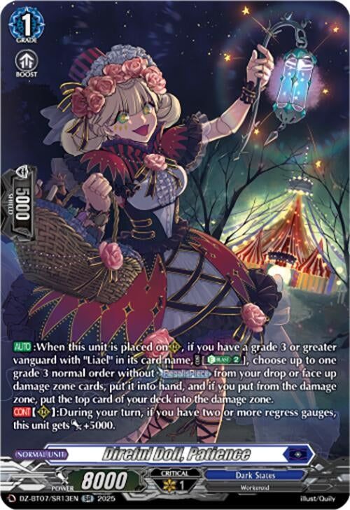 Image for Direful Doll, Patience (SR) (DZ-BT07: Moon Fangs & Cerulean Blaze) (DZ-BT07/SR13EN) - Cardfight Vanguard