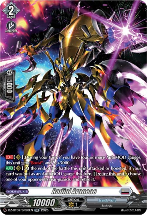 Image for Radial Araneae (SR) (DZ-BT07: Moon Fangs & Cerulean Blaze) (DZ-BT07/SR20EN) - Cardfight Vanguard