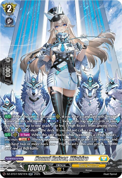 Image for Hound Raiser, Mishiro (SR) (DZ-BT07: Moon Fangs & Cerulean Blaze) (DZ-BT07/SR27EN) - Cardfight Vanguard