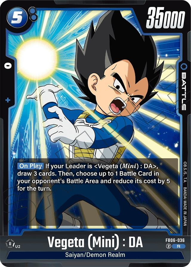 Image for Vegeta (Mini) : DA - FB06-036 (Rivals Clash) (FB06-036) - Dragon Ball Super: Fusion World